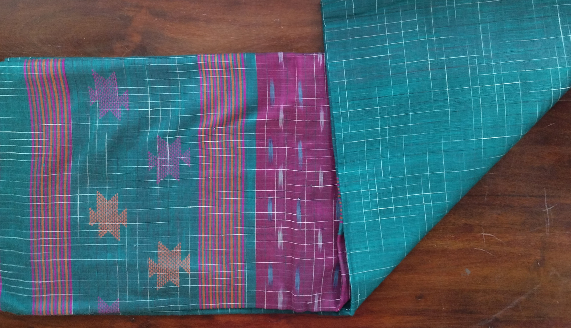 Hand Woven Jhamdani Weave Saree
