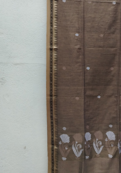 Hand Woven Jhamdani Weave Saree