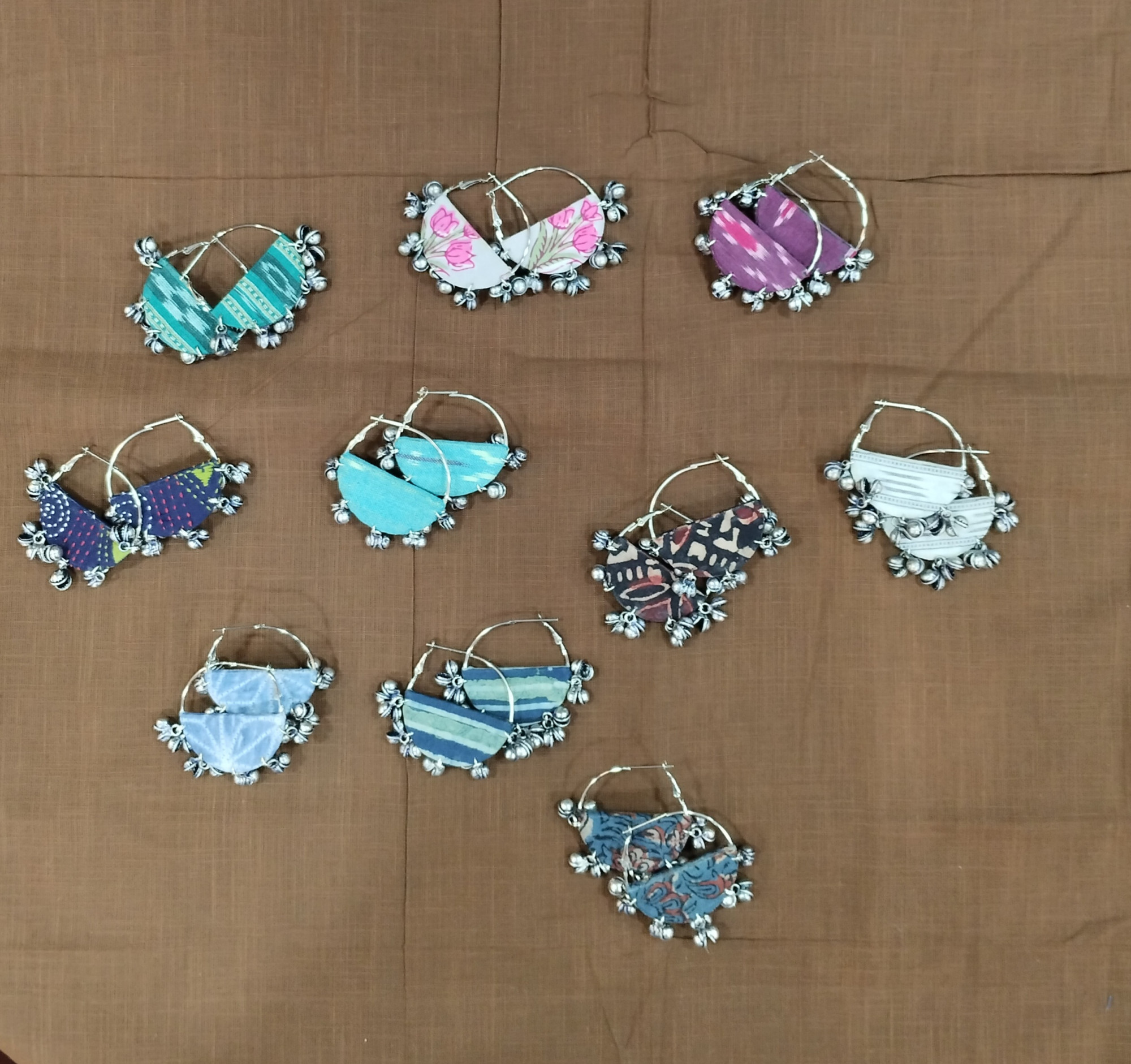 Upcycled Fabric Earing