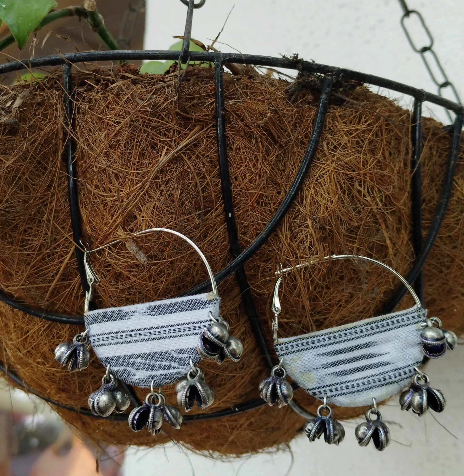 Upcycled Fabric Earing