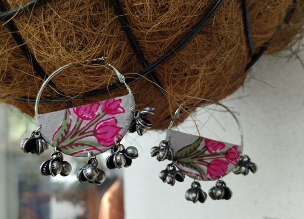 Upcycled Fabric Earing