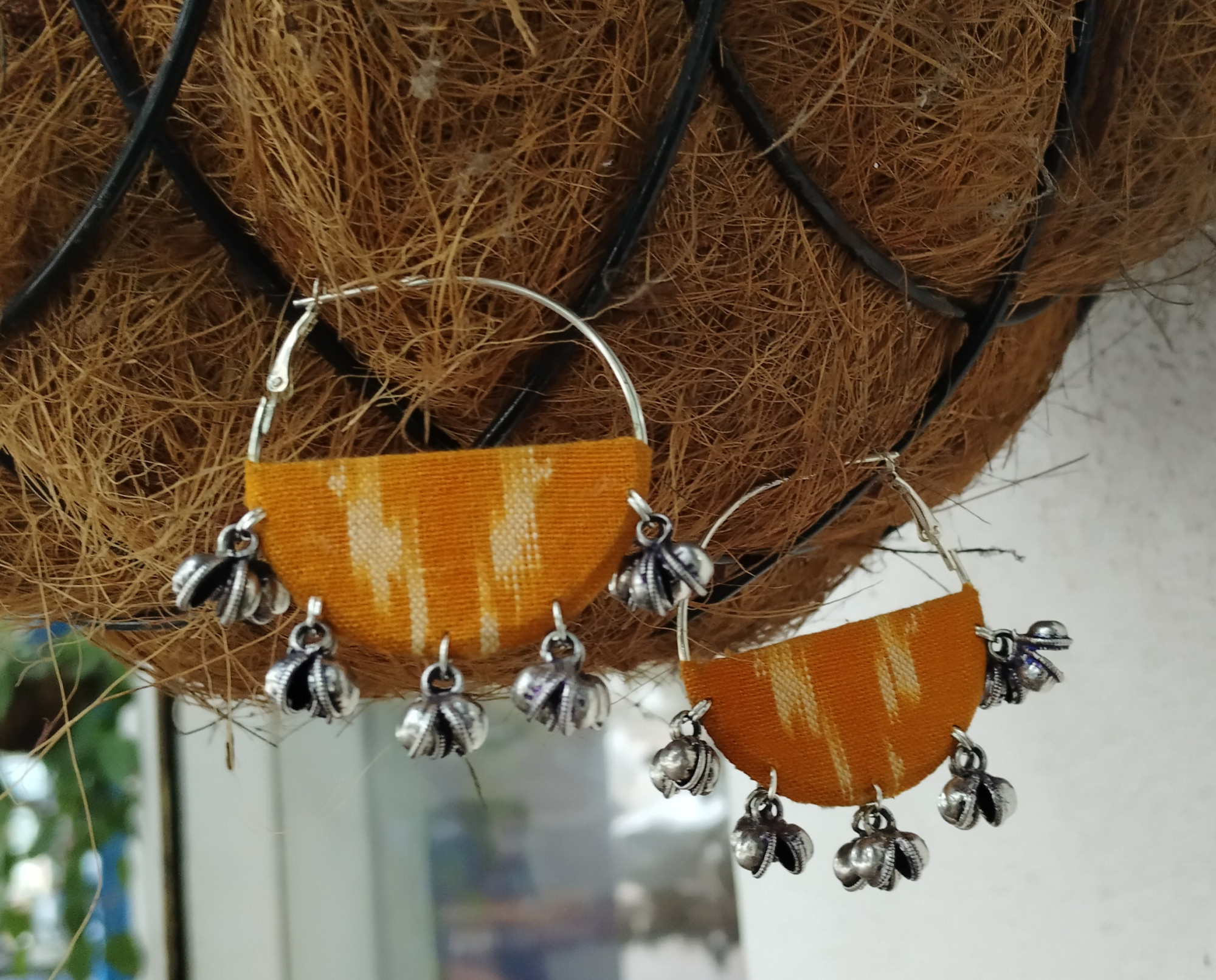 Upcycled Fabric Earing