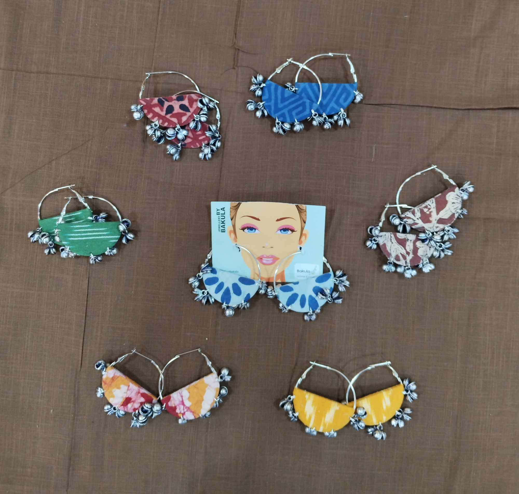 Upcycled Fabric Earing