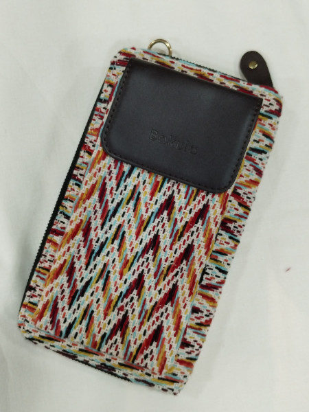 Jacquard Cotton Wallets With Mobile Pouch