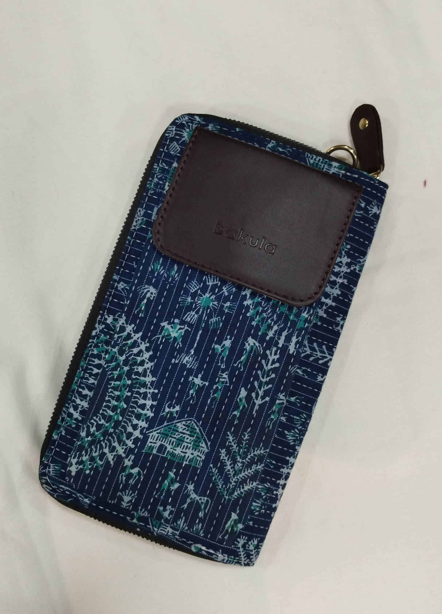 Jacquard Cotton Wallets With Mobile Pouch