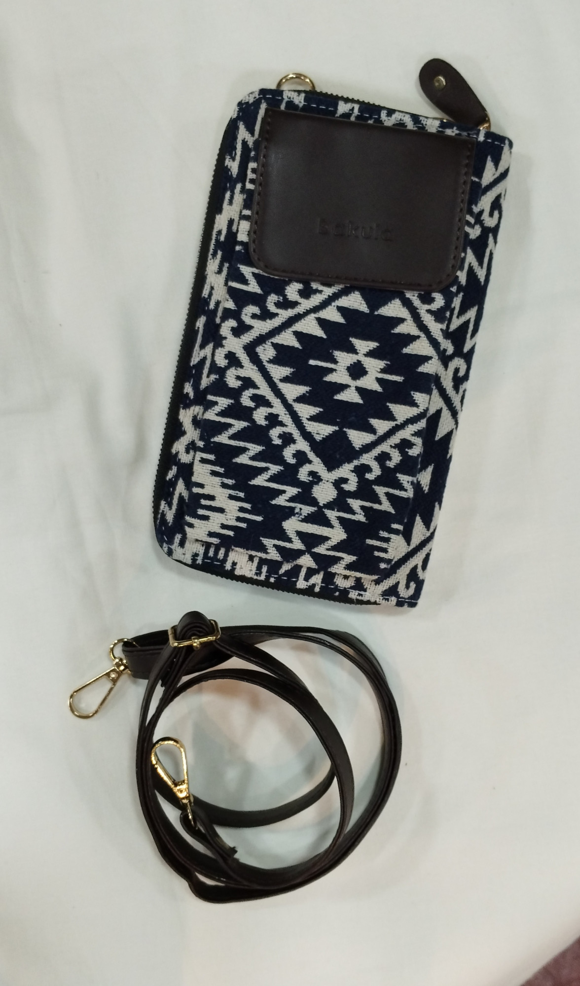 Jacquard Cotton Wallets With Mobile Pouch