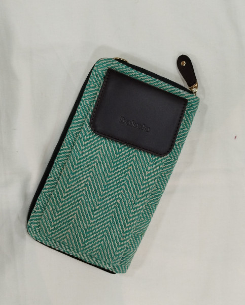 Jacquard Cotton Wallets With Mobile Pouch