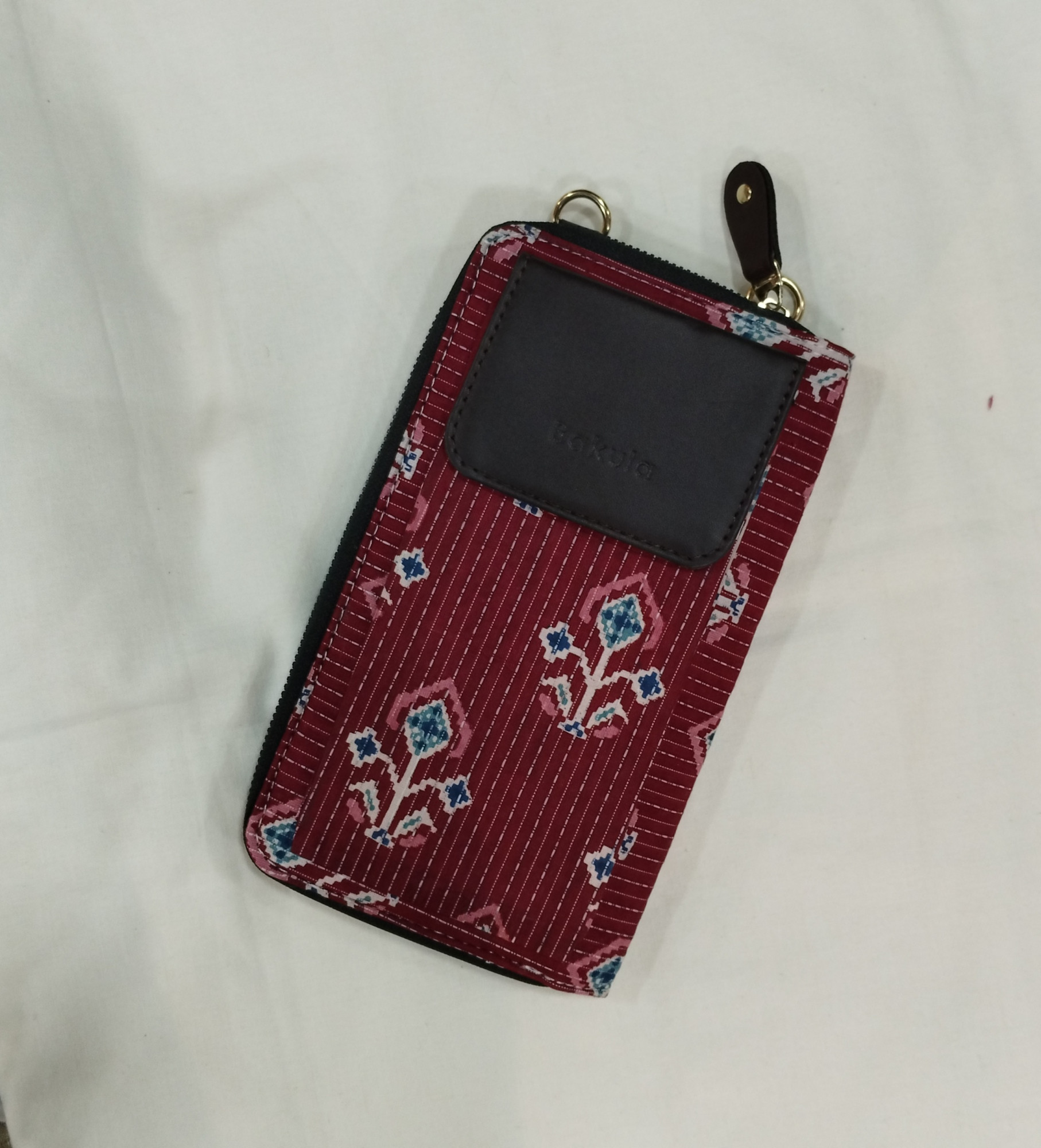 Jacquard Cotton Wallets With Mobile Pouch