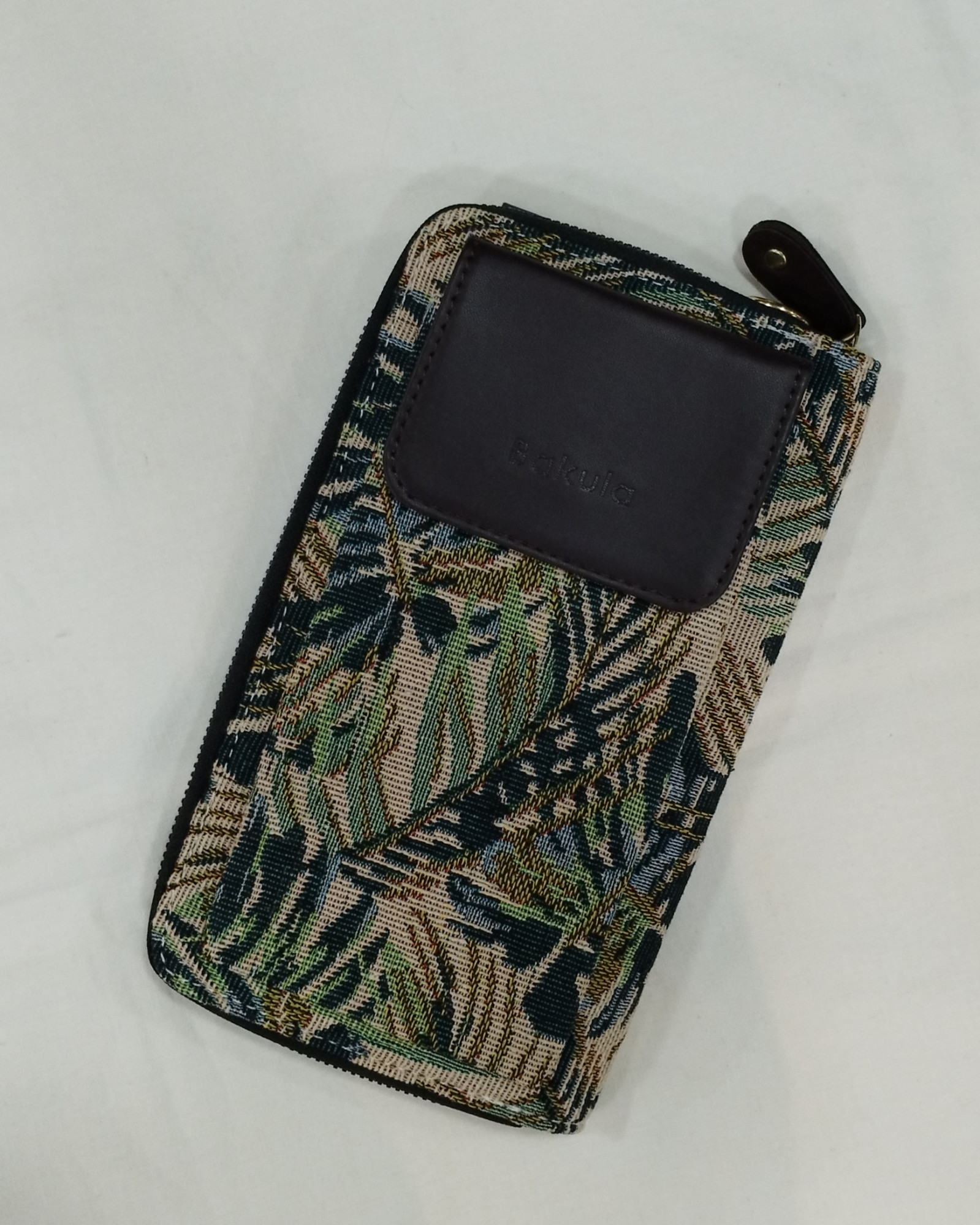 Jacquard Cotton Wallets With Mobile Pouch