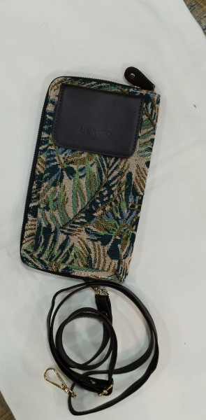 Jacquard Cotton Wallets With Mobile Pouch