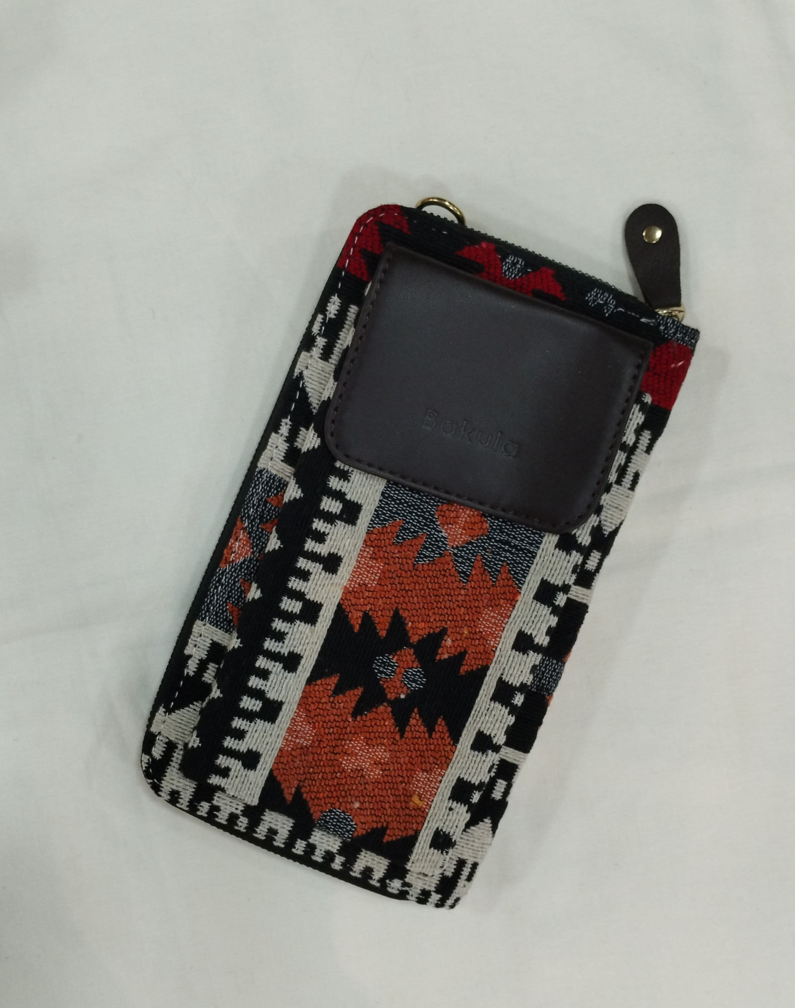 Jacquard Cotton Wallets With Mobile Pouch