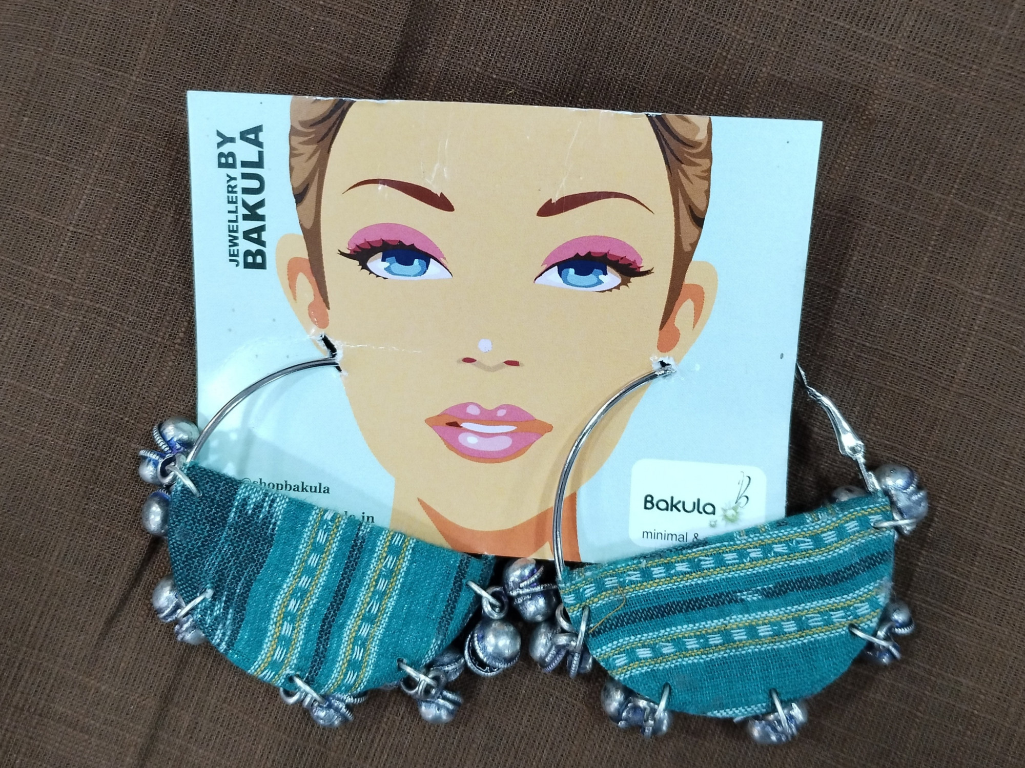 Upcycled Fabric Earing