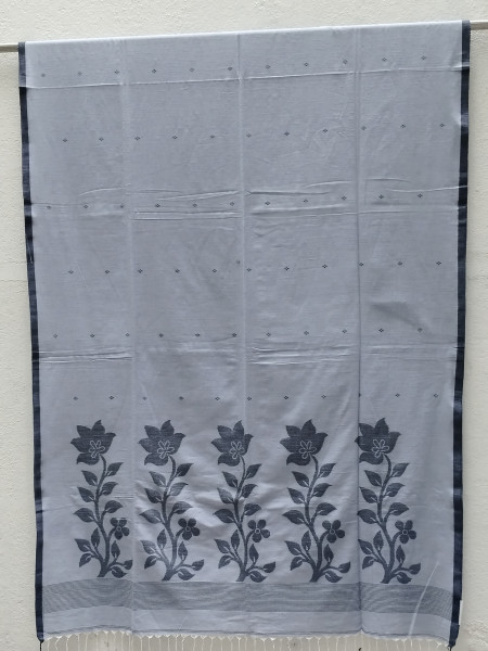 Hand Woven Jhamdani Weave Saree