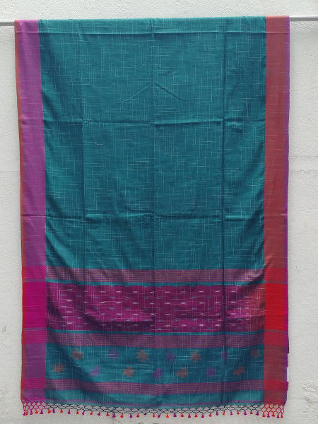 Hand Woven Jhamdani Weave Saree