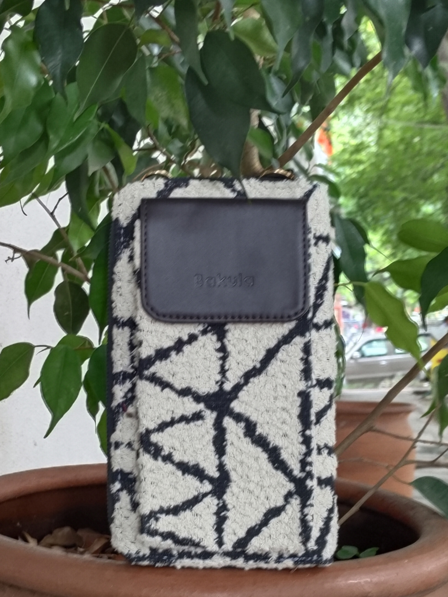 Jacquard Cotton Wallets With Mobile Pouch