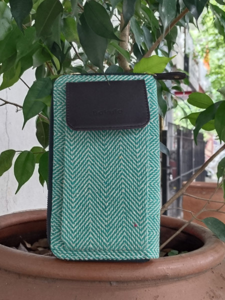 Jacquard Cotton Wallets With Mobile Pouch