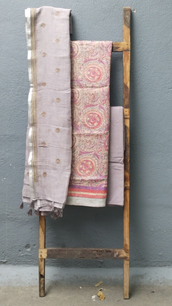 Linen Unstitched Dress Suit