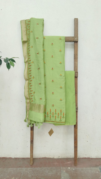 Cotton Silk Embroidery Dress Material