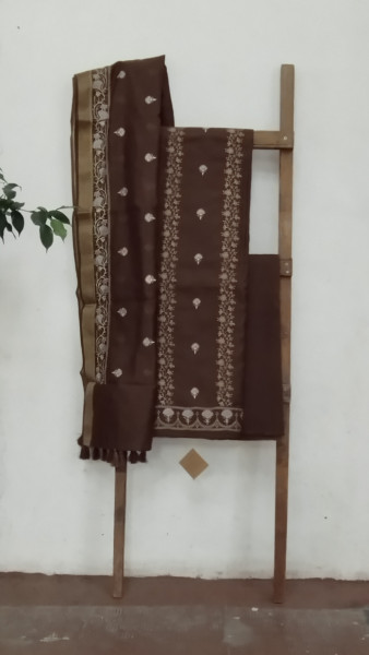 Linen Embroidery Dress Material