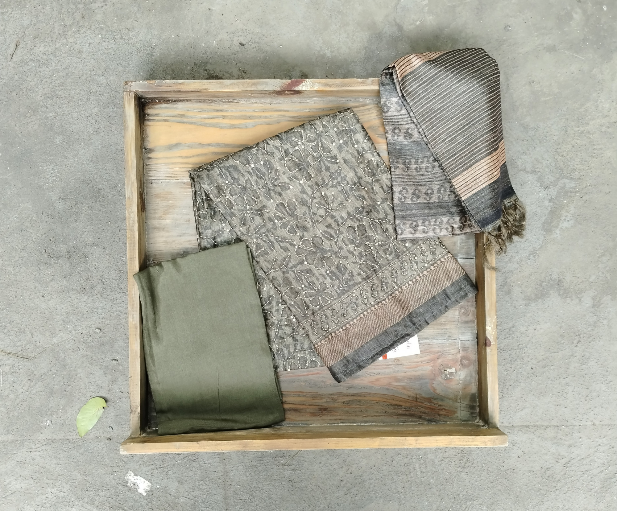 Tussar silk Dress Material