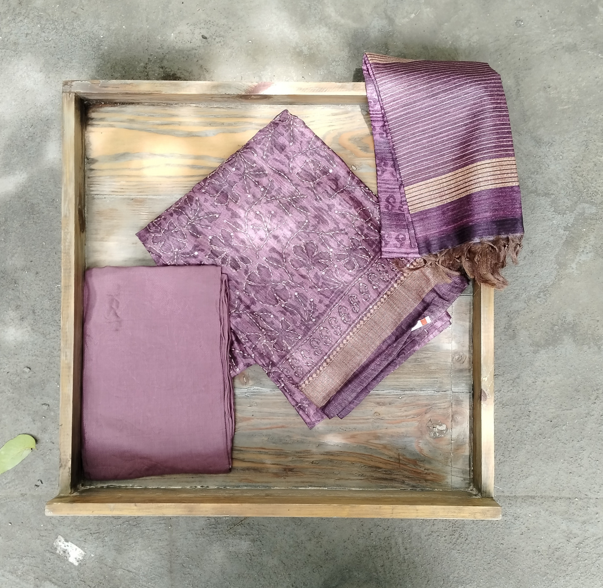 Tussar silk Dress Material