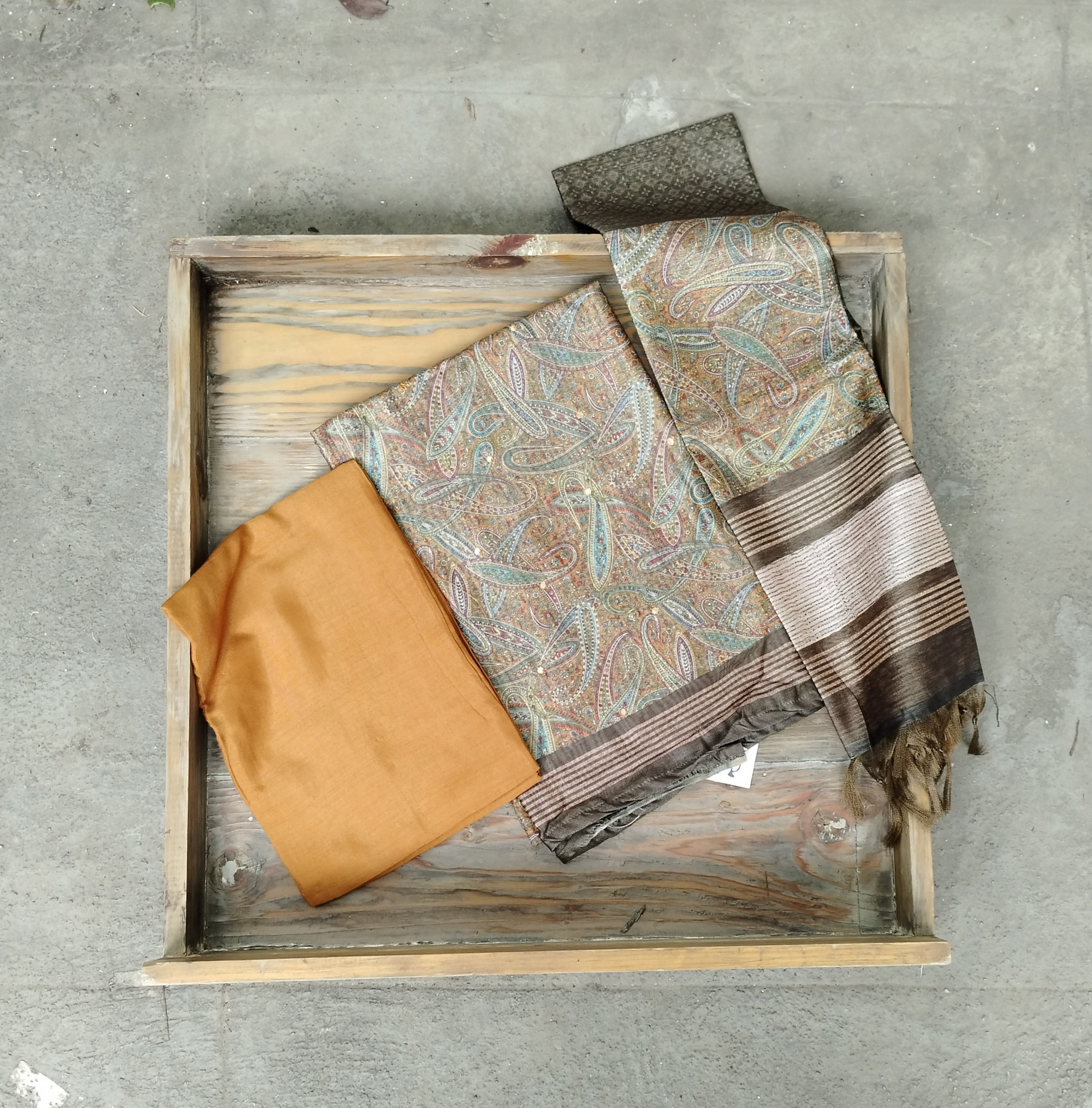 Tussar silk Dress Material