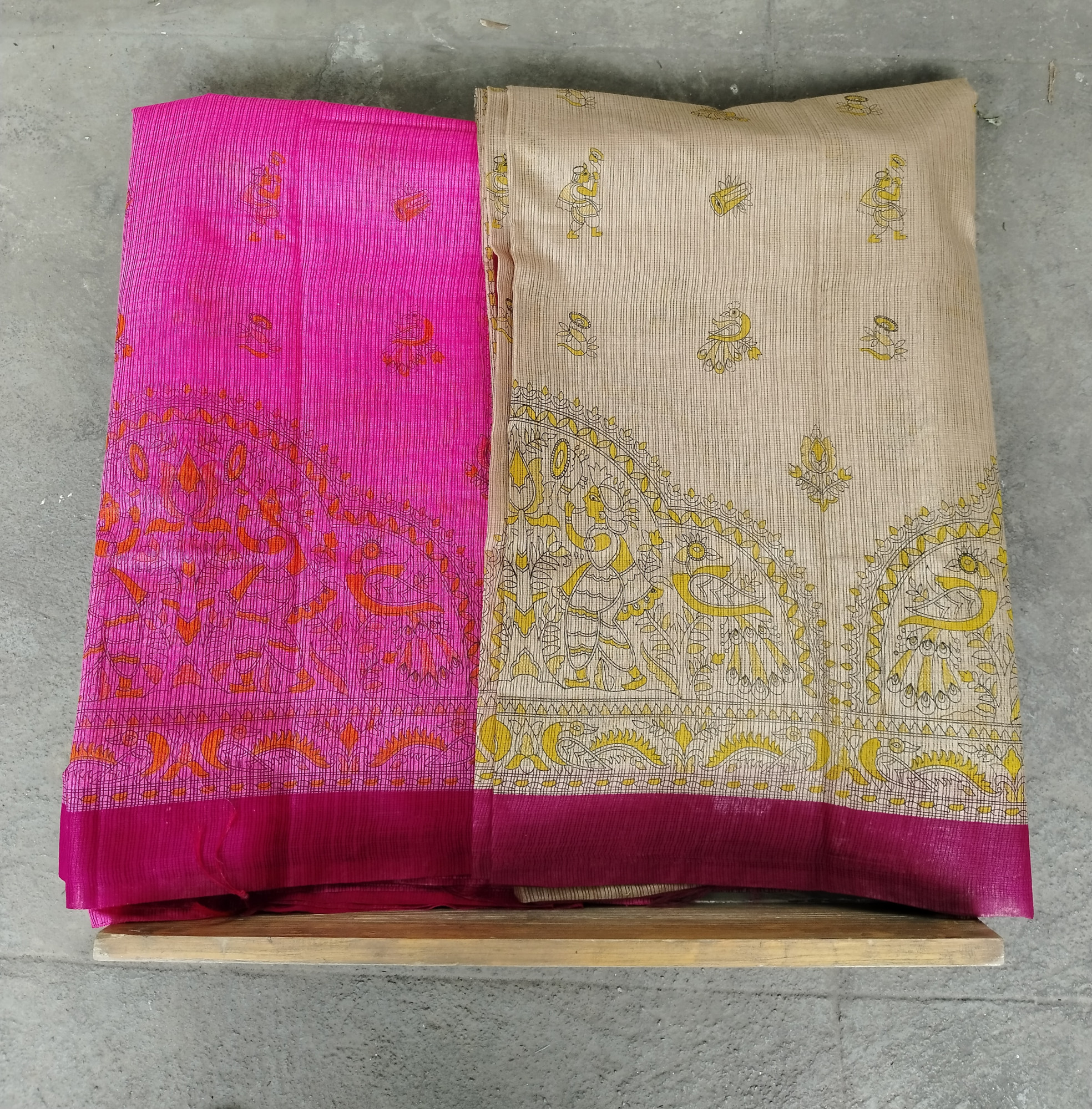 Kota Cotton Madhubani Print Saree