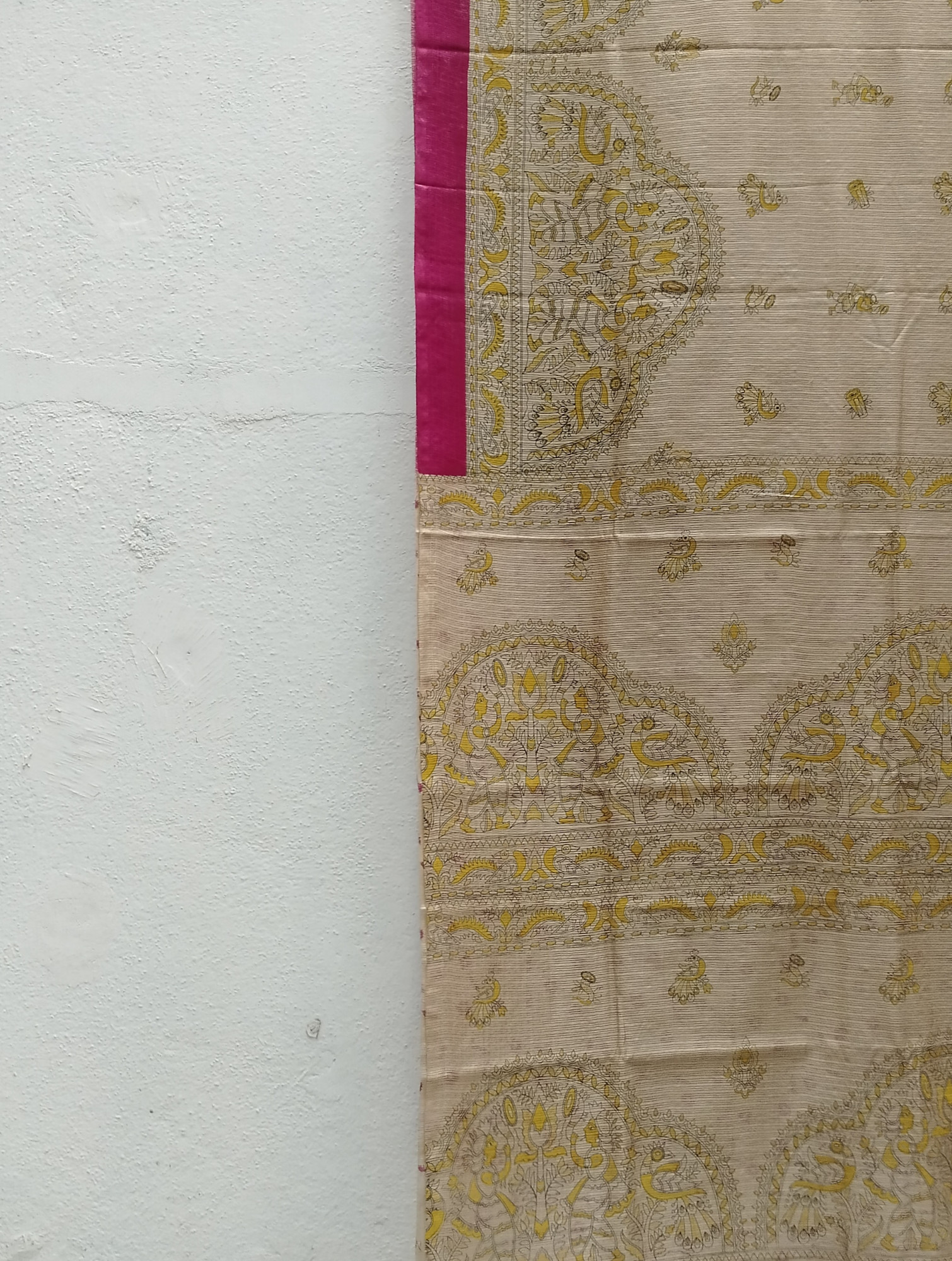 Kota Cotton Madhubani Print Saree