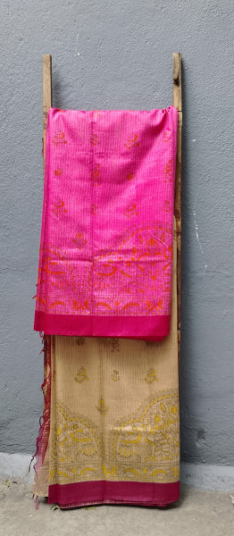 Kota Cotton Madhubani Print Saree