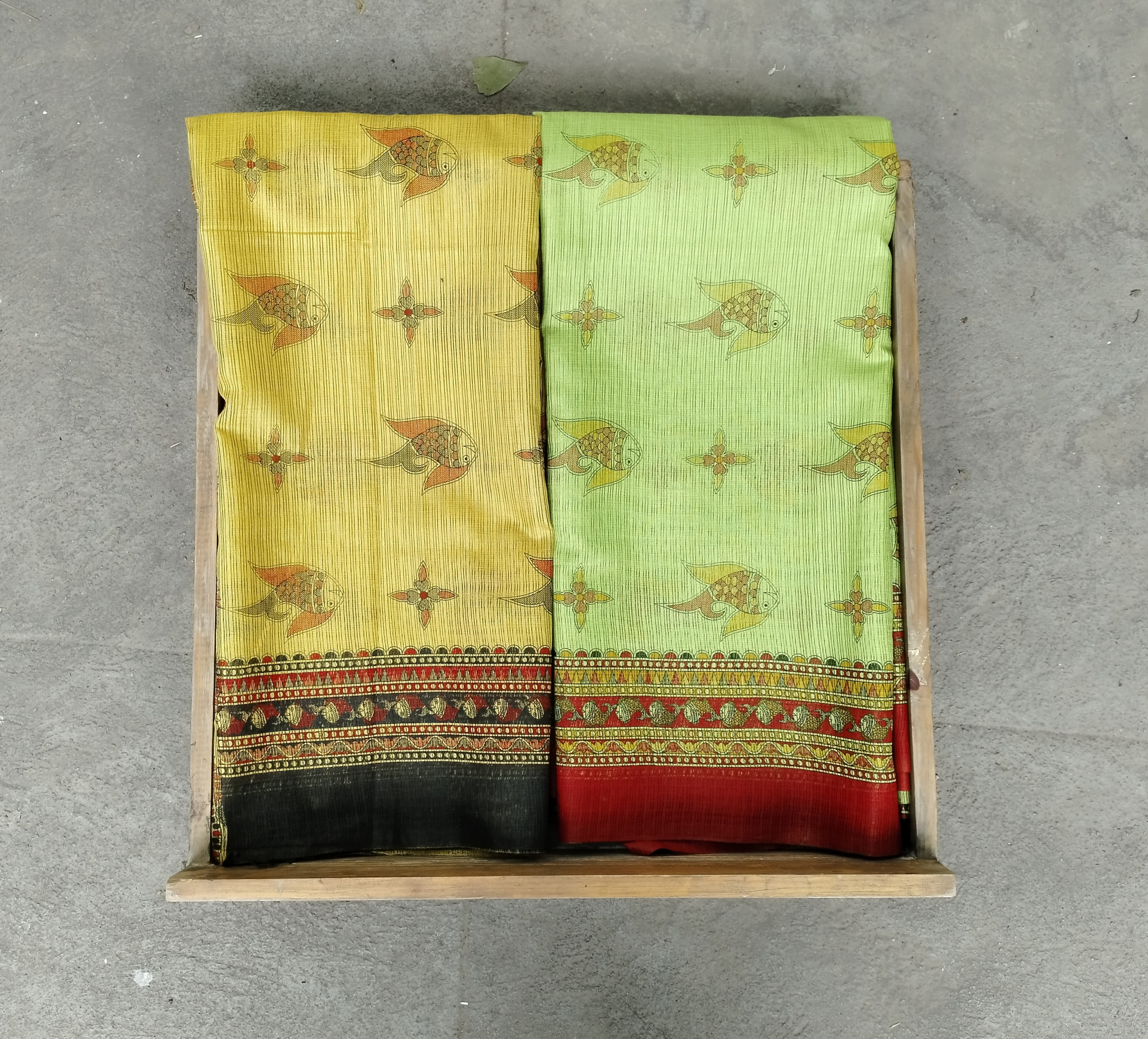 Kota Cotton Madhubani Print Saree