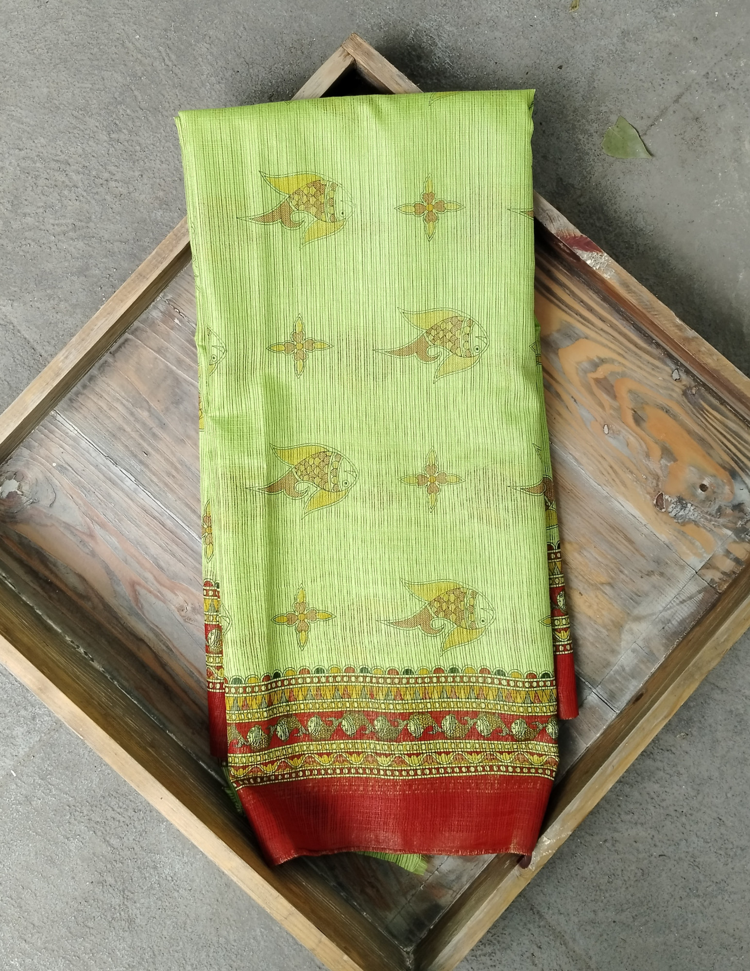 Kota Cotton Madhubani Print Saree