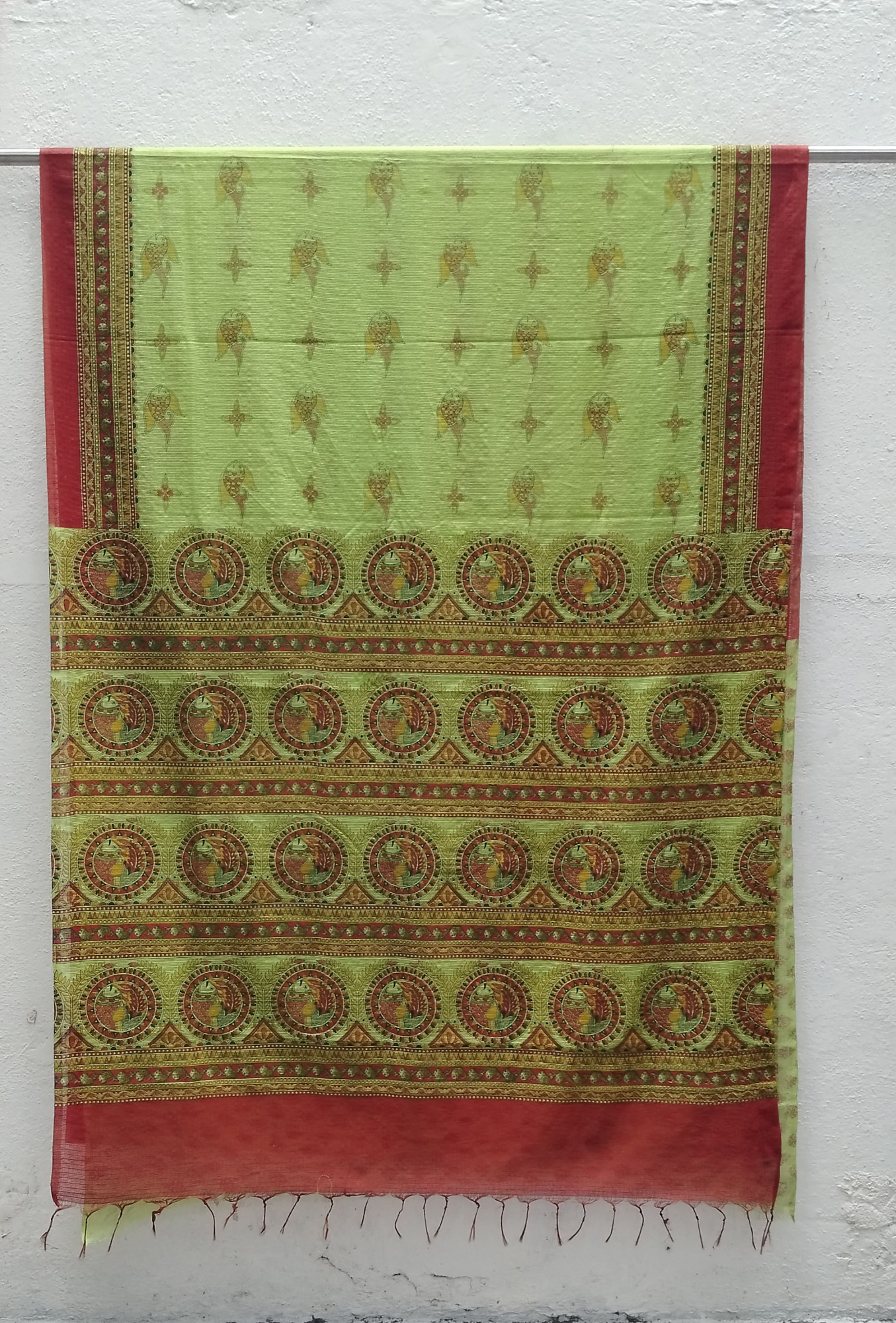Kota Cotton Madhubani Print Saree