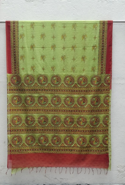 Kota Cotton Madhubani Print Saree
