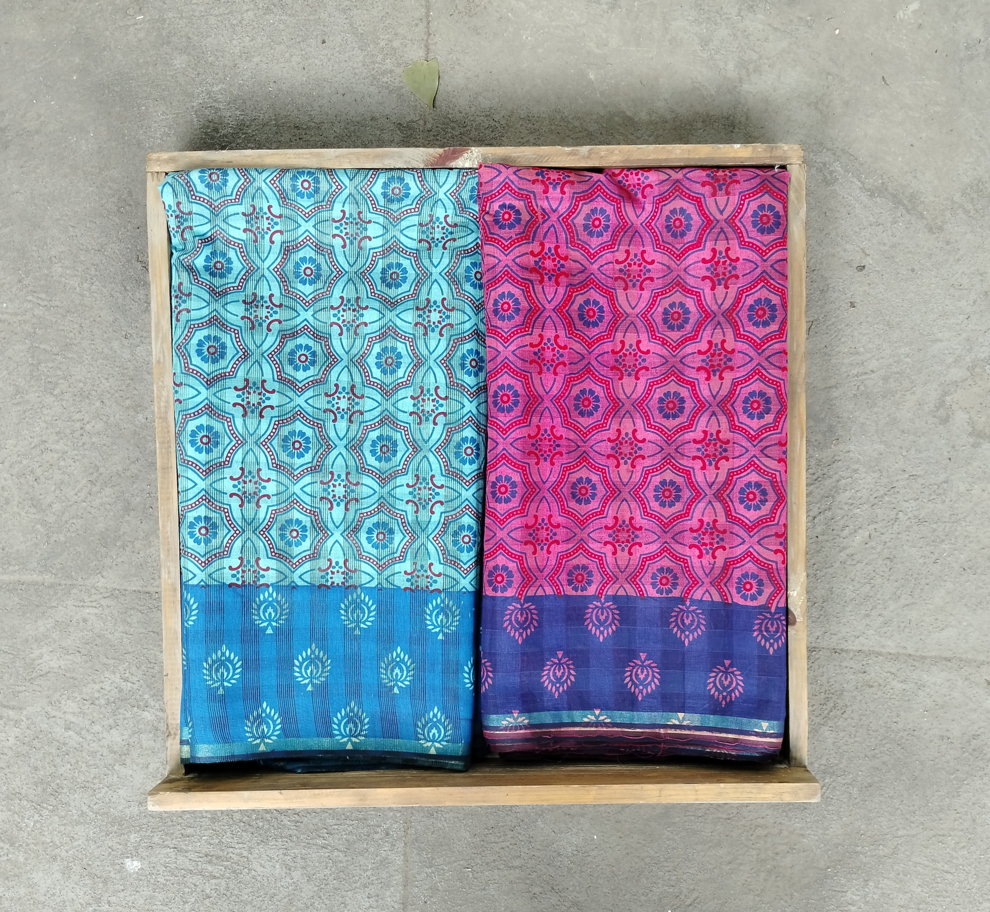 Matka Cotton Block Print Saree