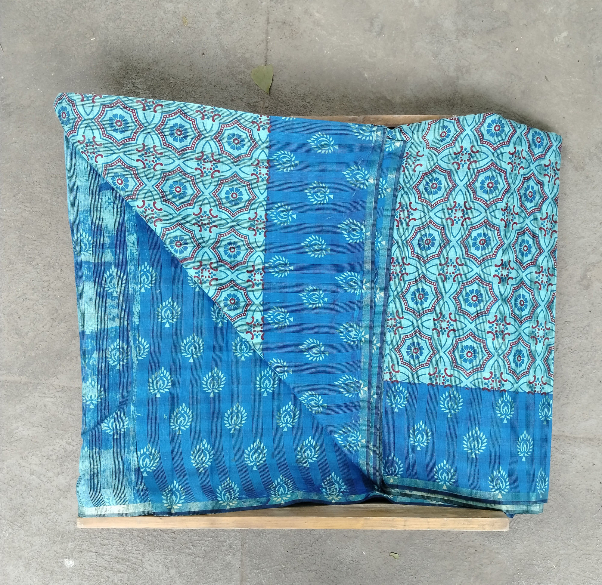 Matka Cotton Block Print Saree
