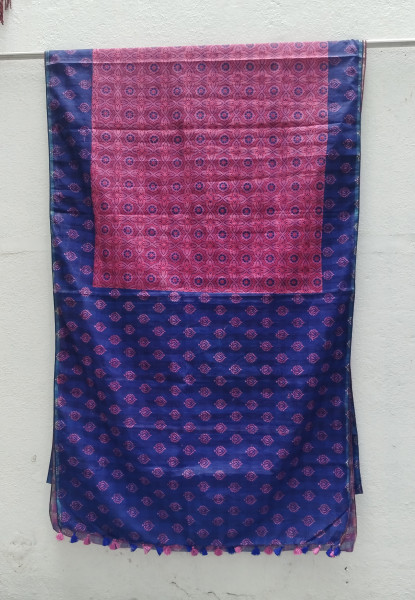 Matka Cotton Block Print Saree