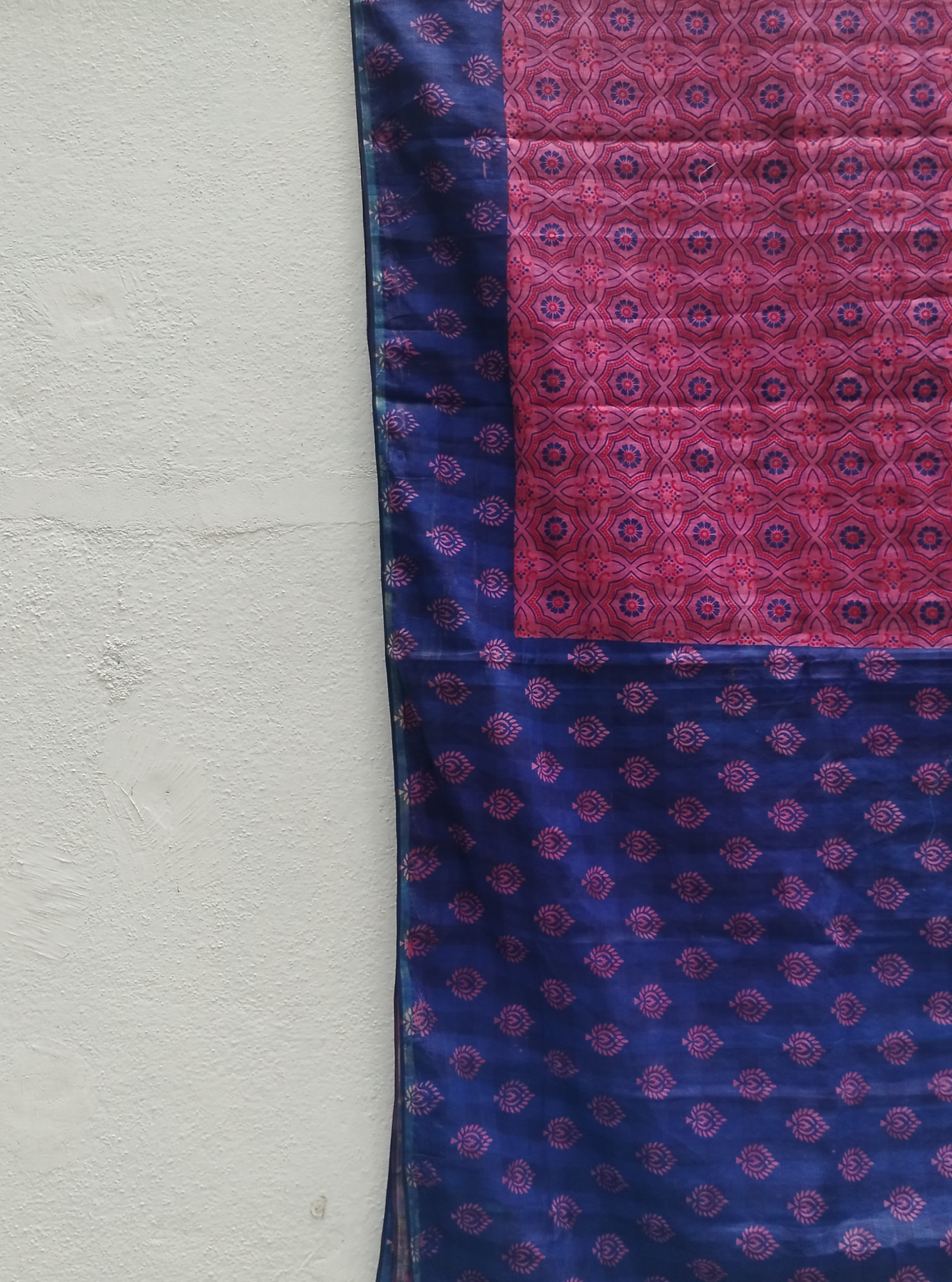 Matka Cotton Block Print Saree