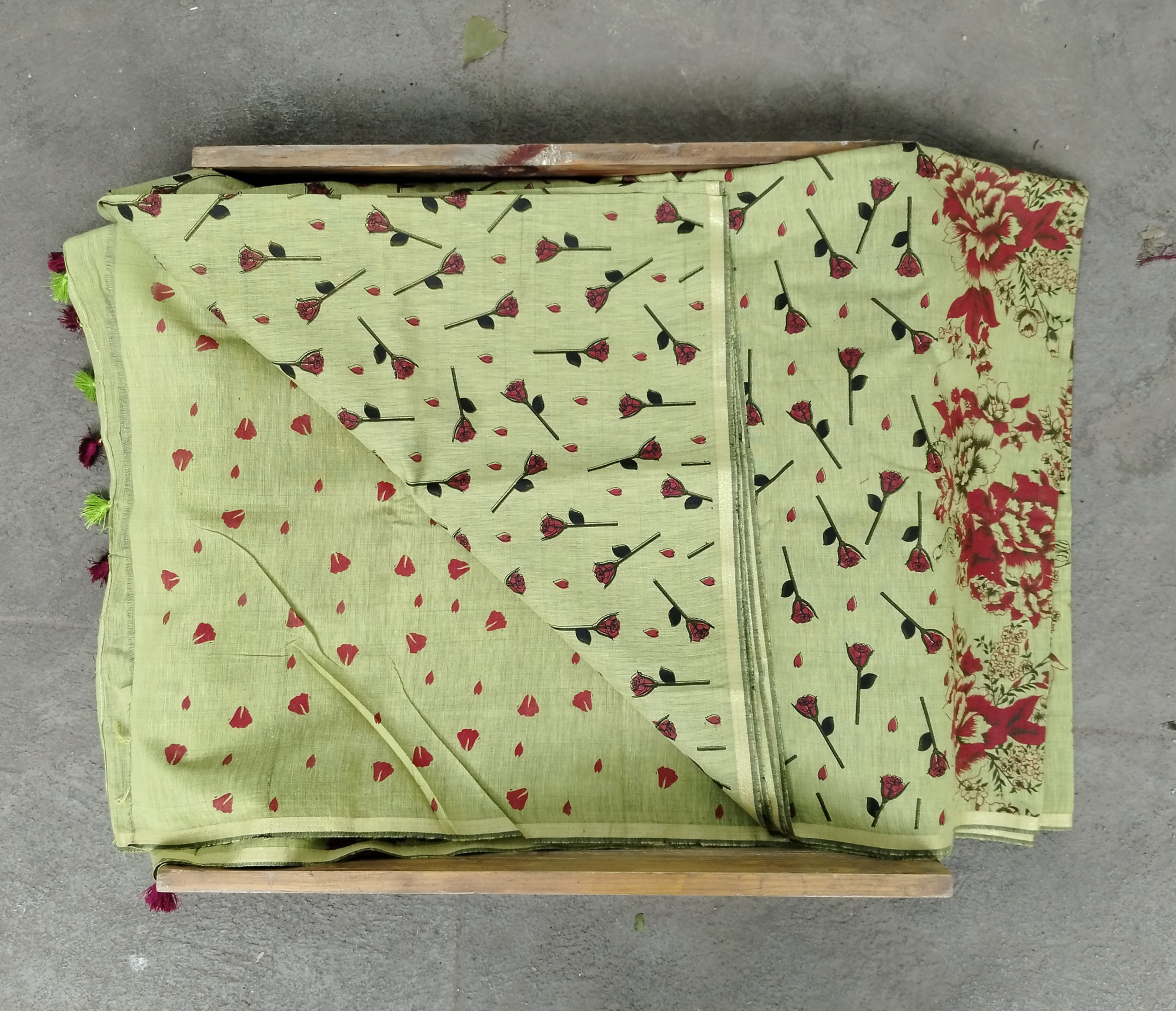 Hand Painted Matka Cotton Saree