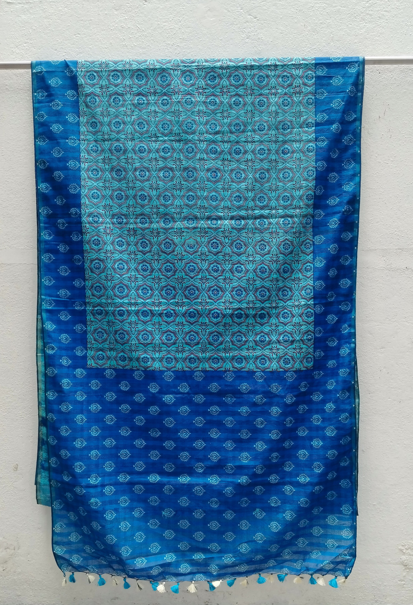 Matka Cotton Block Print Saree