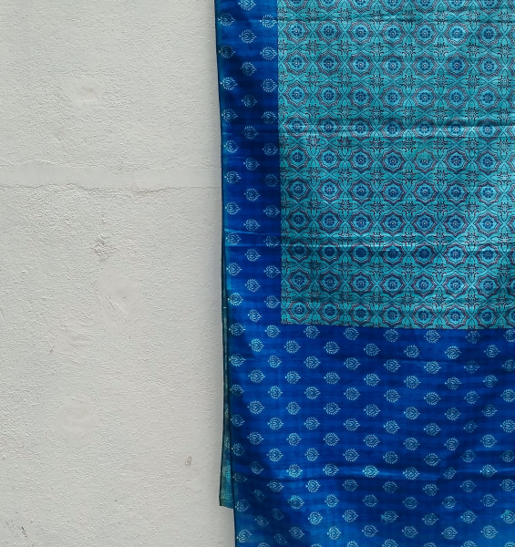 Matka Cotton Block Print Saree