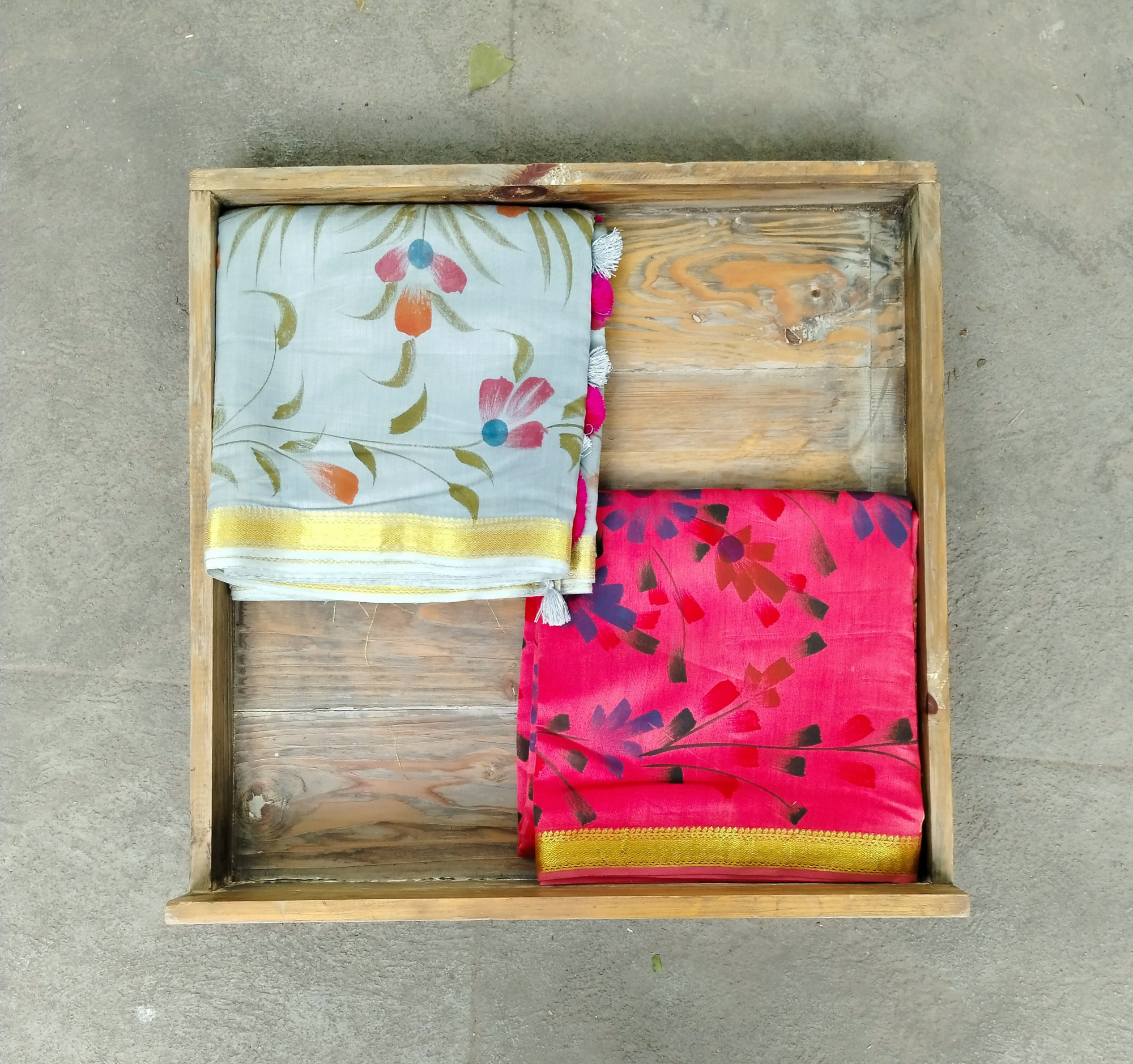 Chanderi Cotton Hand Painted Saree