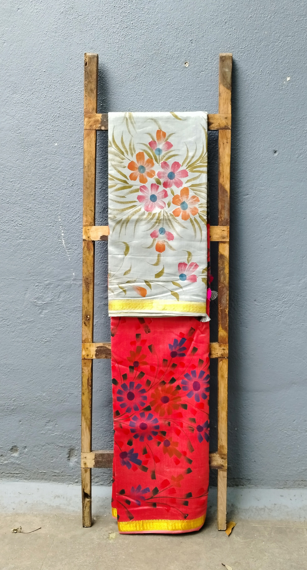 Chanderi Cotton Hand Painted Saree