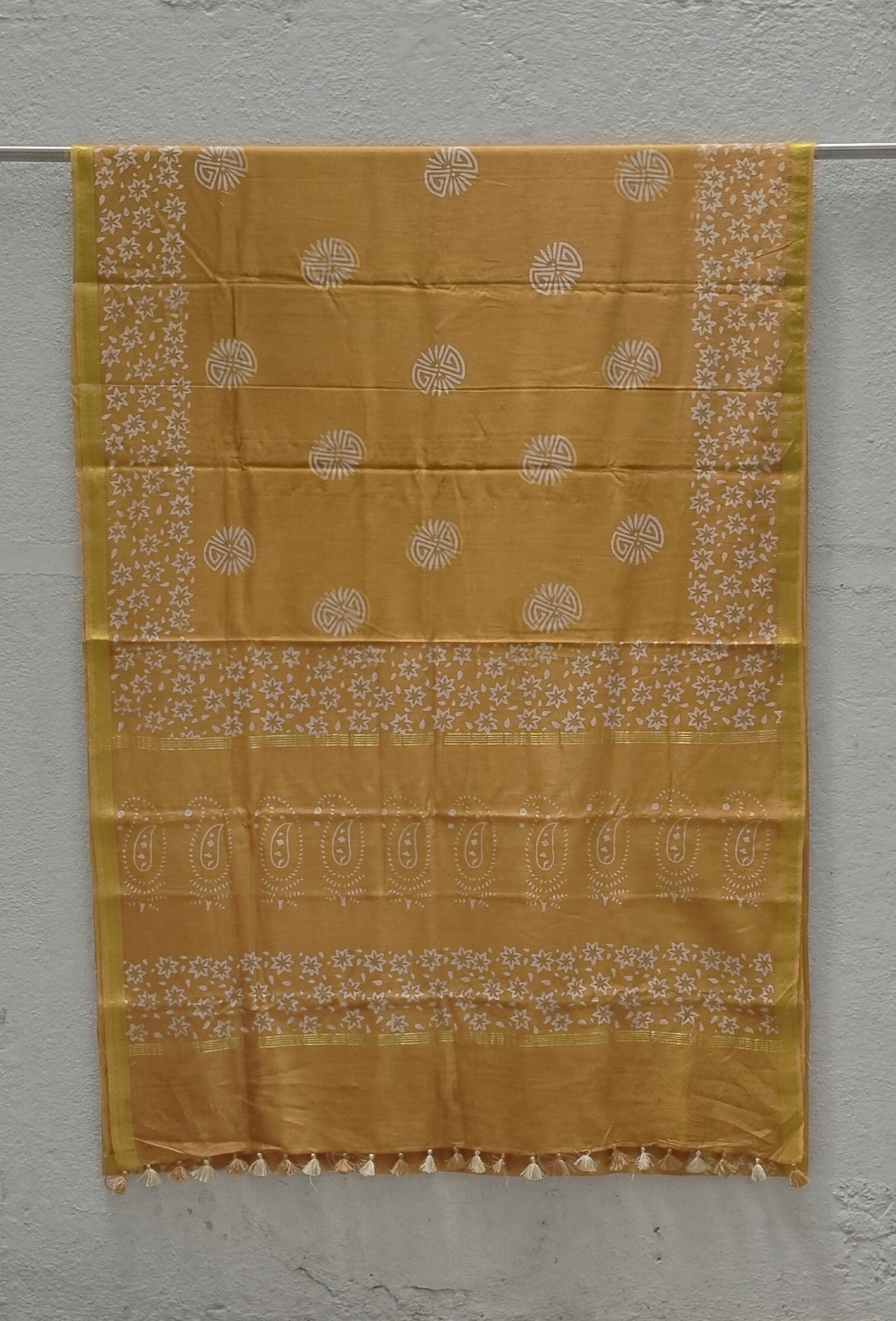 Chanderi Cotton block Print Saree