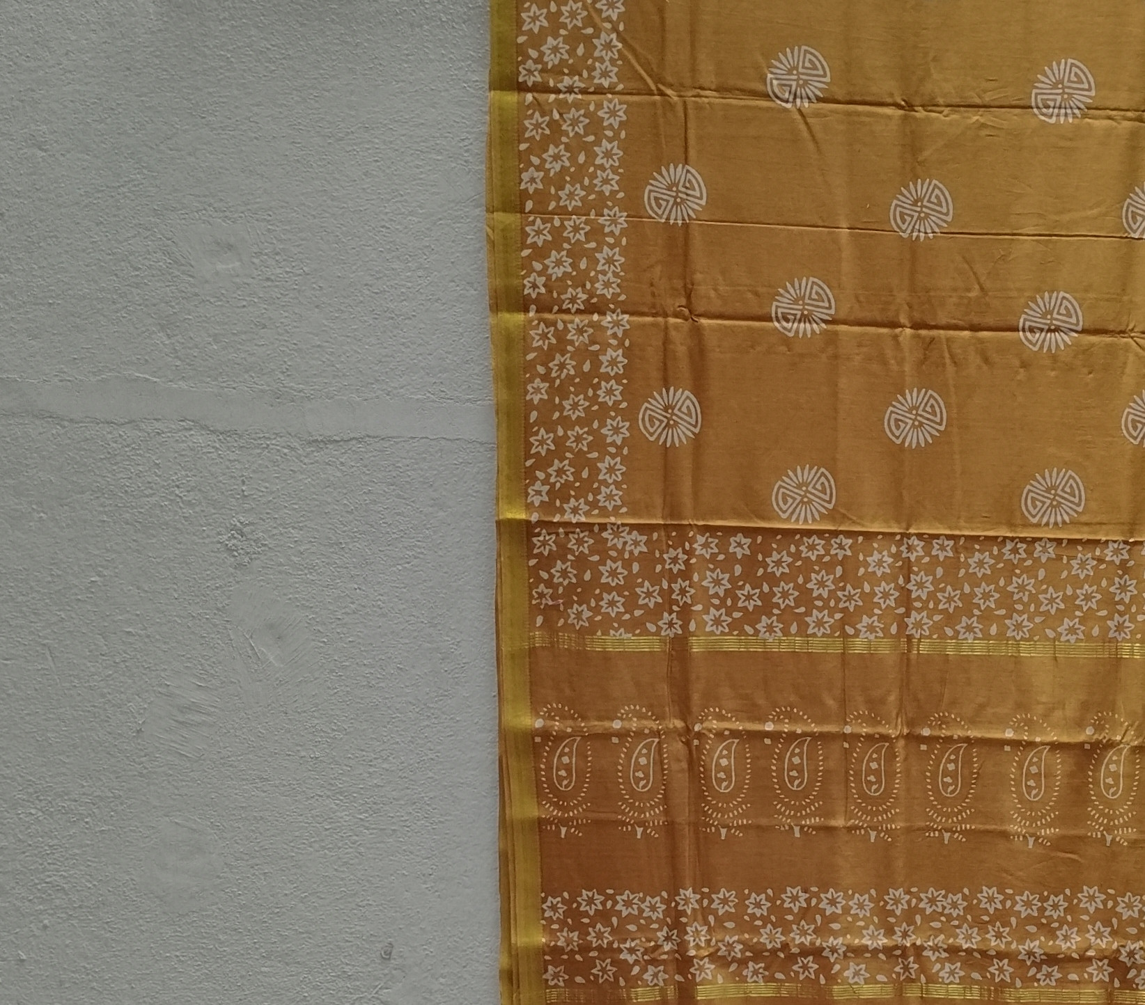 Chanderi Cotton block Print Saree