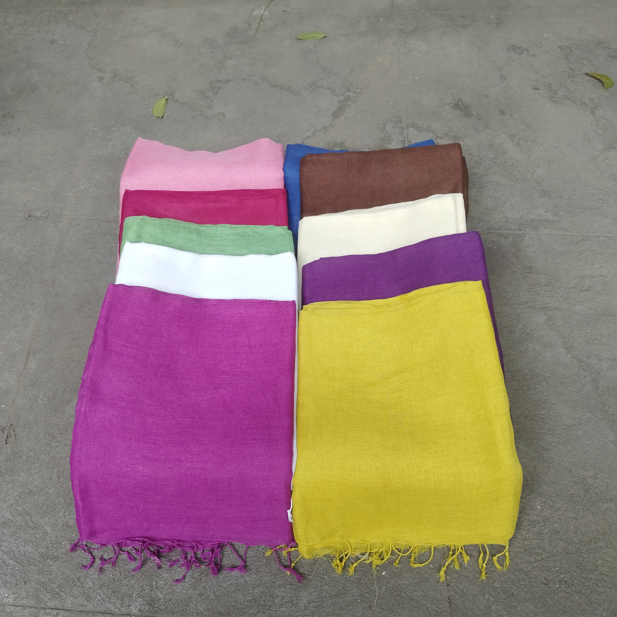 Pure Linen Plain Saree