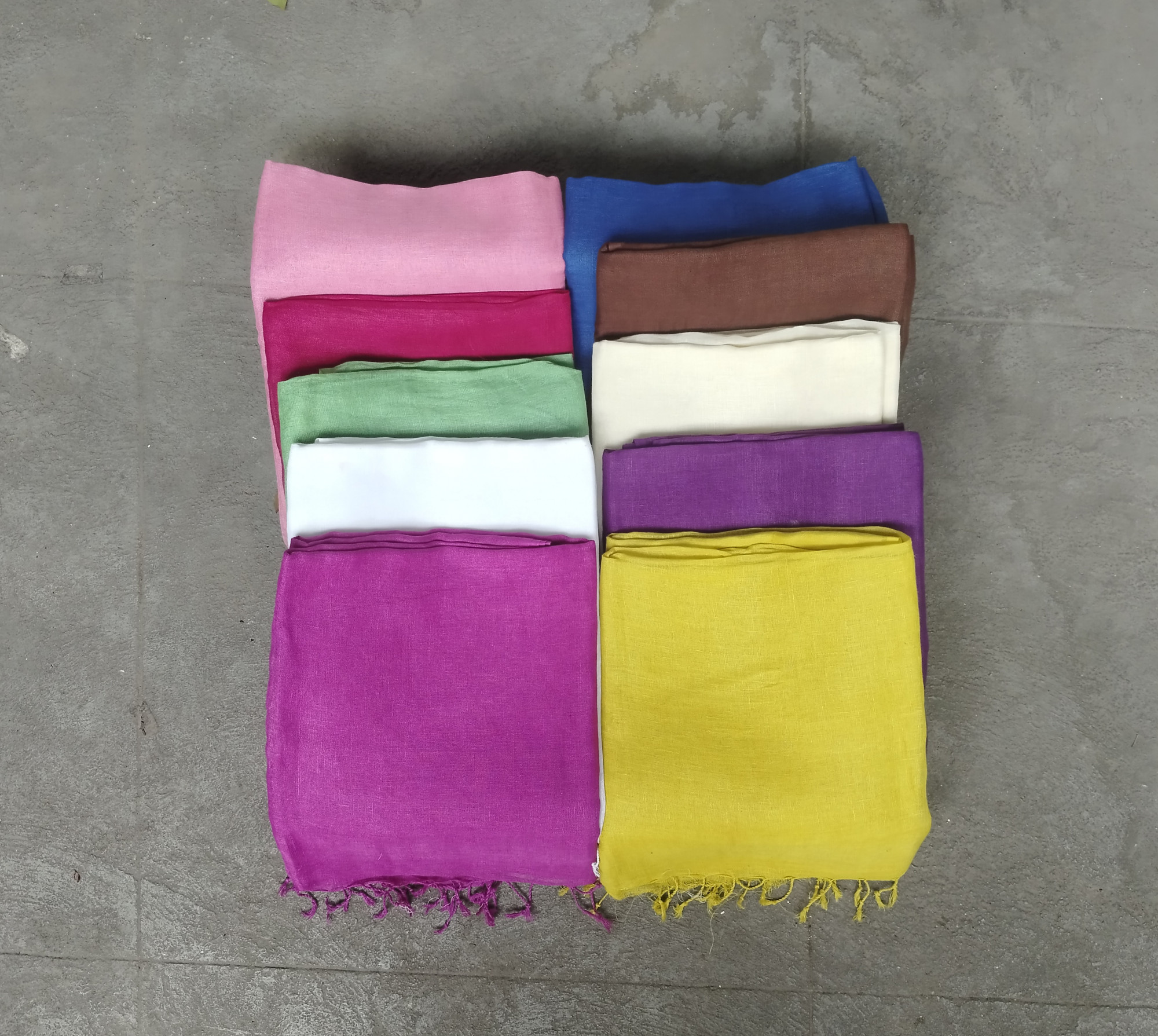 Pure Linen Plain Saree