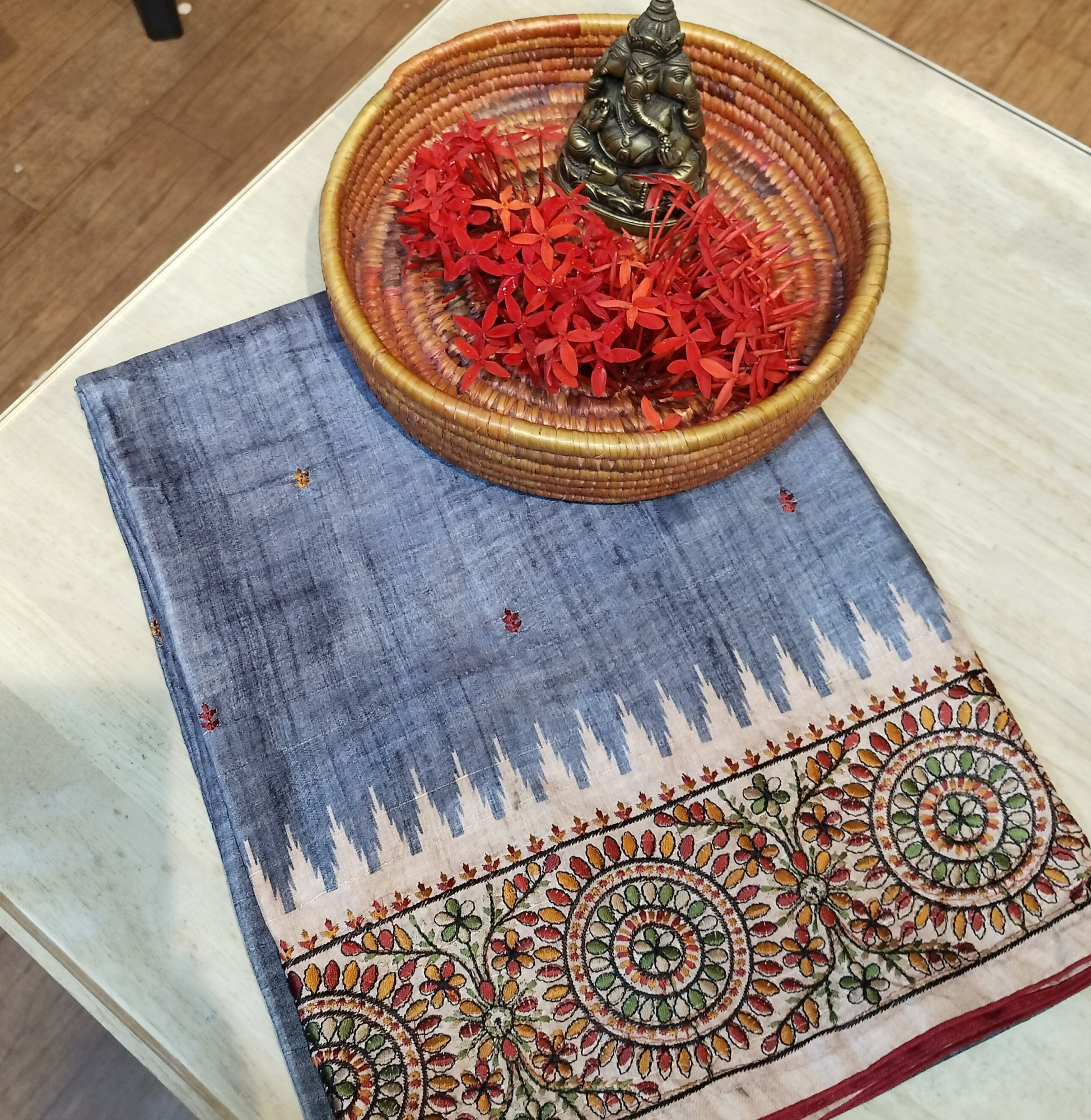 Tussar silk Dress Material