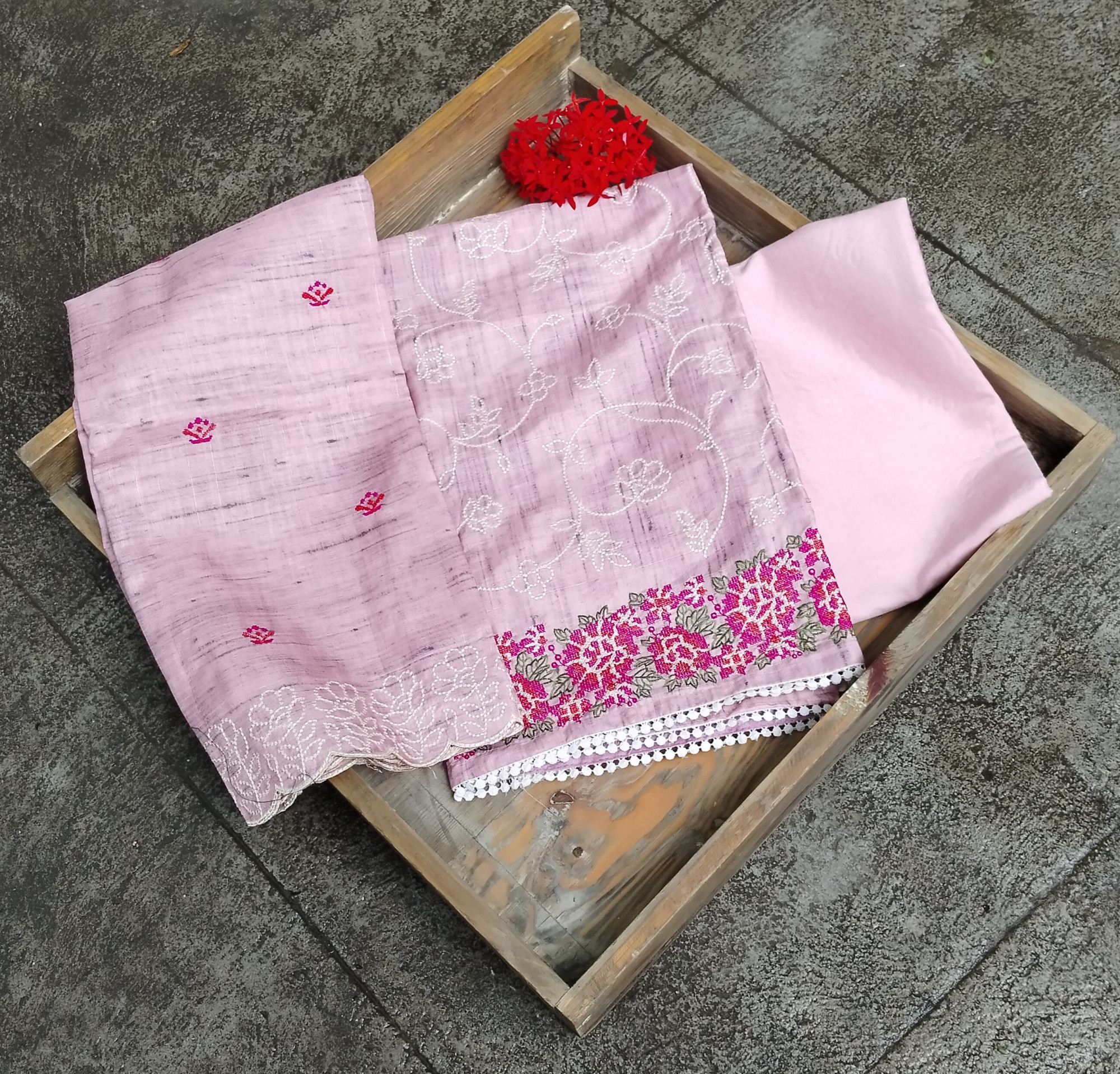 Tussar silk Dress Material