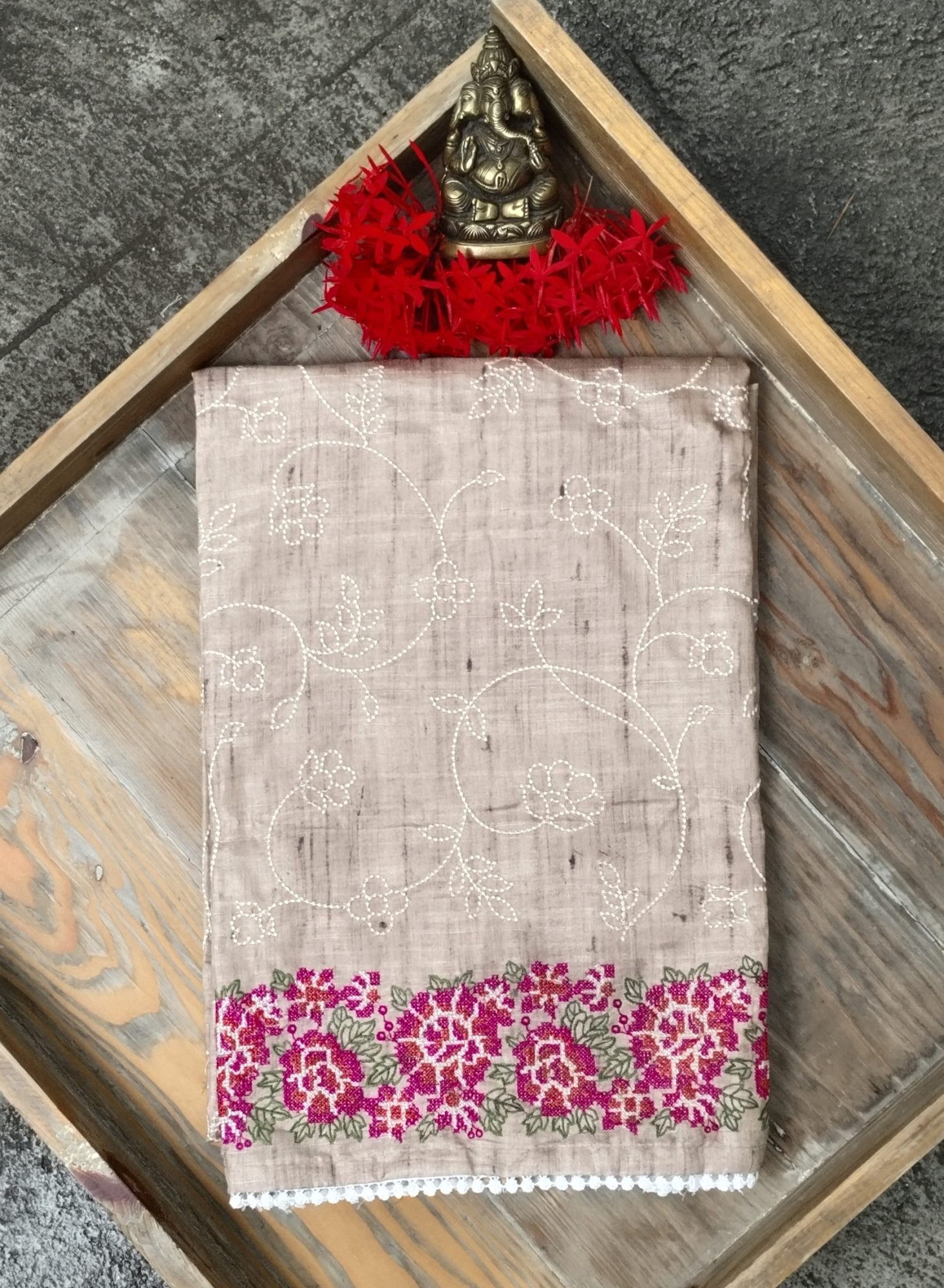 Tussar silk Dress Material