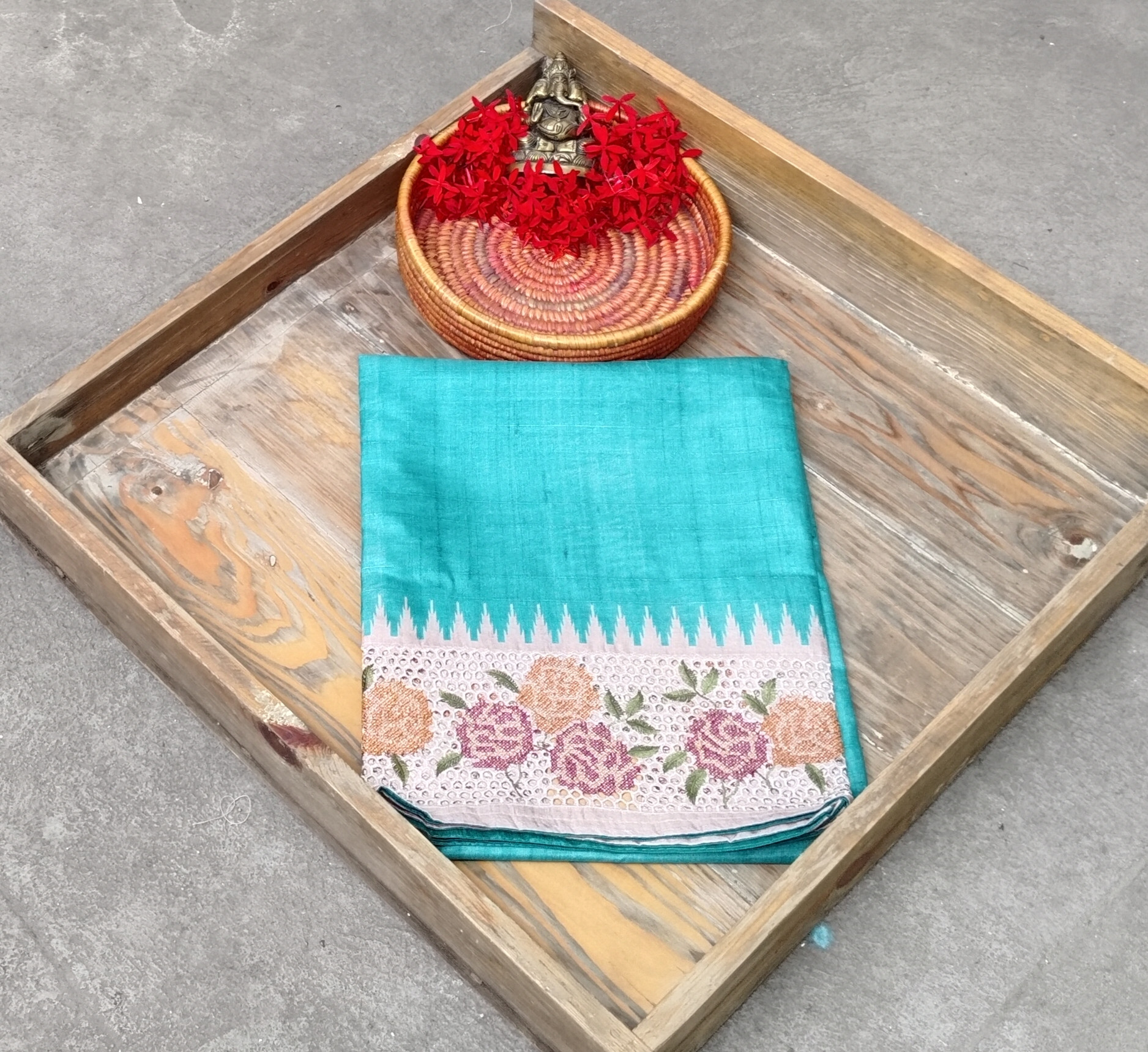 Tussar silk Dress Material